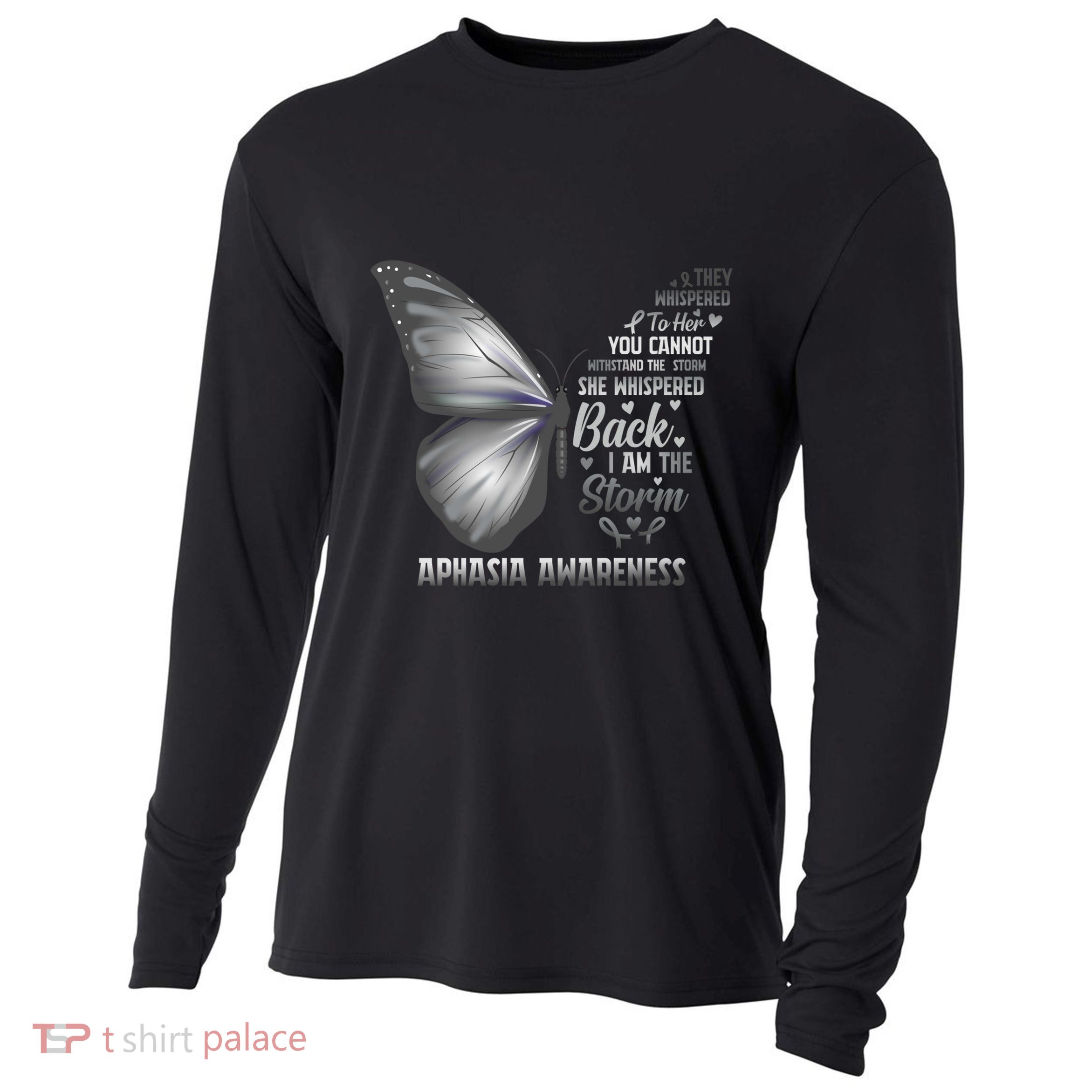 Aphasia Support Awareness Print Gift Cooling Performance Long Sleeve Crew