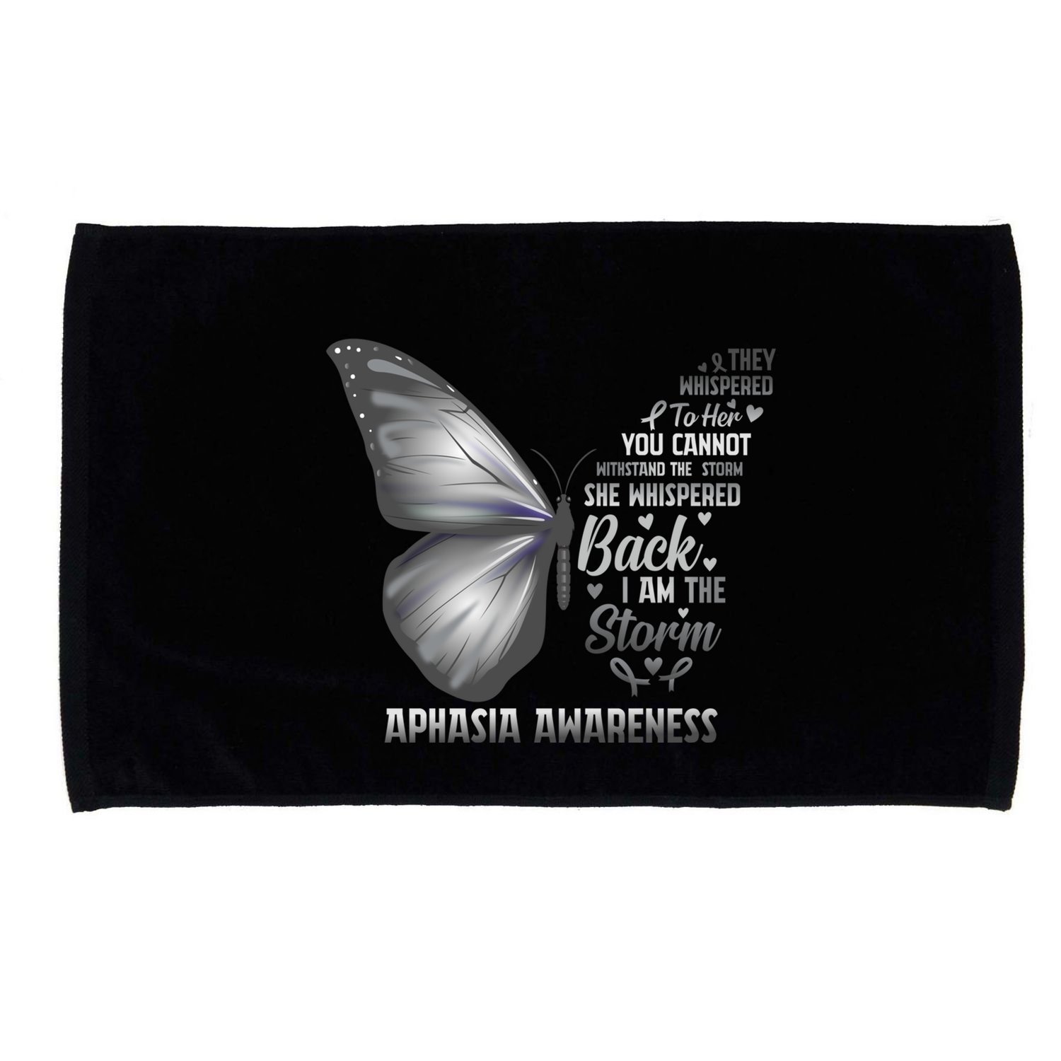 Aphasia Support Awareness Print Gift Microfiber Hand Towel