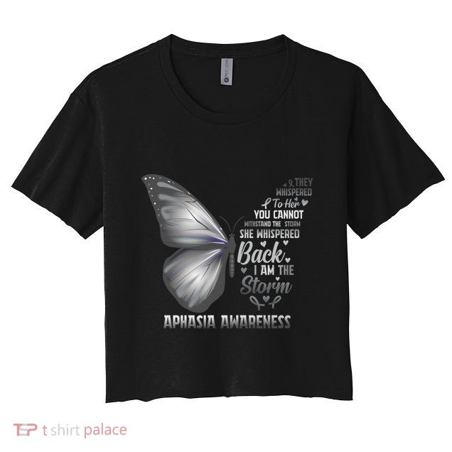Aphasia Support Awareness Print Gift Crop Top
