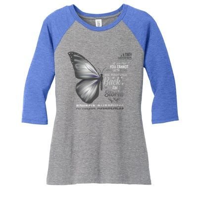 Aphasia Support Awareness Print Gift Women's Tri-Blend 3/4-Sleeve Raglan Shirt