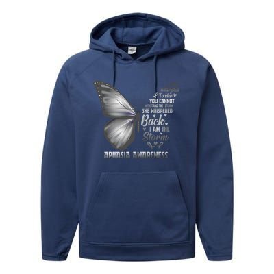 Aphasia Support Awareness Print Gift Performance Fleece Hoodie