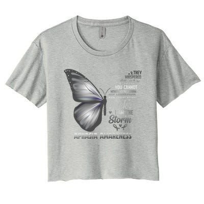 Aphasia Support Awareness Print Gift Women's Crop Top Tee