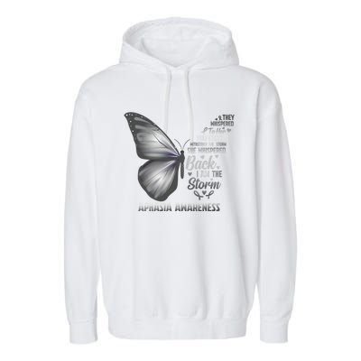 Aphasia Support Awareness Print Gift Garment-Dyed Fleece Hoodie