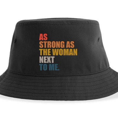 As Strong As The Next To Me Vintage Retro Gift Sustainable Bucket Hat