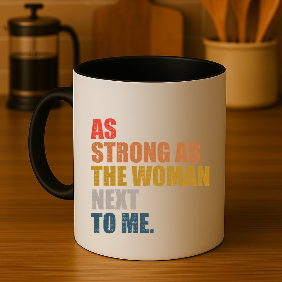 As Strong As The Next To Me Vintage Retro Gift Mug