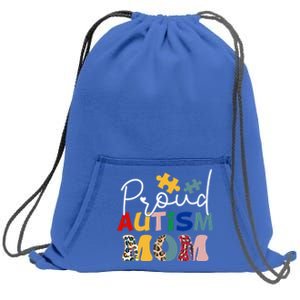 Autism Superpower Autism Mom Awareness Day Gift Sweatshirt Cinch Pack Bag