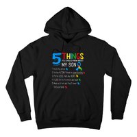 Autistic Son Autism Awareness Support For Mom Dad Parents Hoodie