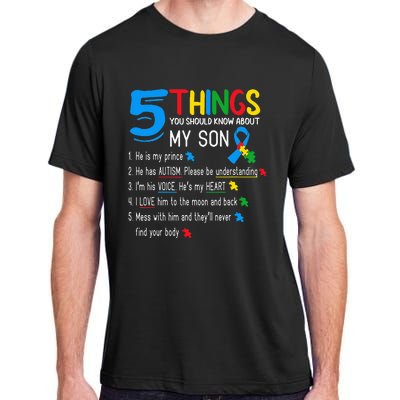 Autistic Son Autism Awareness Support For Mom Dad Parents Adult ChromaSoft Performance T-Shirt