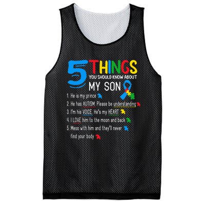 Autistic Son Autism Awareness Support For Mom Dad Parents Mesh Reversible Basketball Jersey Tank