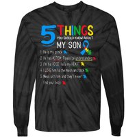 Autistic Son Autism Awareness Support For Mom Dad Parents Tie-Dye Long Sleeve Shirt