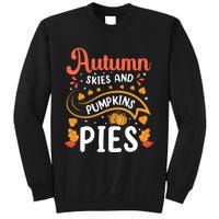 Autumn Skies And Pumpkin Pies Seasonal Graphic Sweatshirt