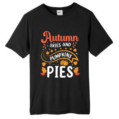 Autumn Skies And Pumpkin Pies Seasonal Graphic Tall Fusion ChromaSoft Performance T-Shirt