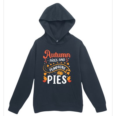 Autumn Skies And Pumpkin Pies Seasonal Graphic Urban Pullover Hoodie