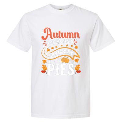 Autumn Skies And Pumpkin Pies Seasonal Graphic Garment-Dyed Heavyweight T-Shirt