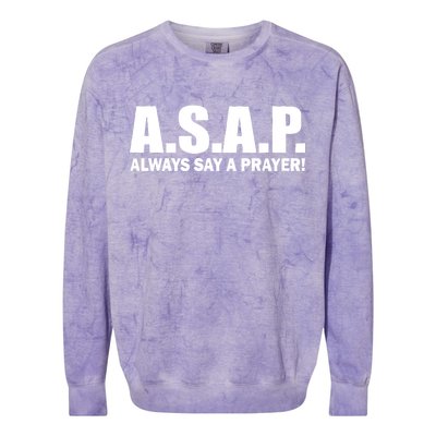 ASAP Always Say A Prayer Colorblast Crewneck Sweatshirt