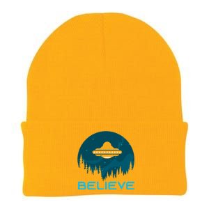 Alien Spaceship Believe Ufo Day Great Gift Knit Cap Winter Beanie