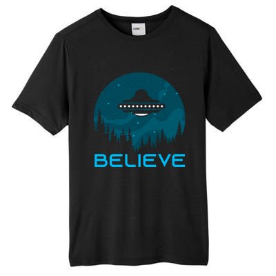 Alien Spaceship Believe Ufo Day Great Gift Tall Fusion ChromaSoft Performance T-Shirt