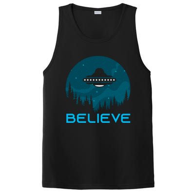 Alien Spaceship Believe Ufo Day Great Gift PosiCharge Competitor Tank