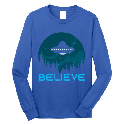 Alien Spaceship Believe Ufo Day Great Gift Long Sleeve Shirt