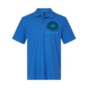 Alien Spaceship Believe Ufo Day Great Gift Softstyle Adult Sport Polo