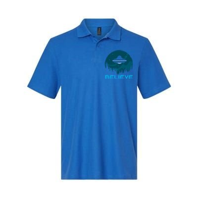 Alien Spaceship Believe Ufo Day Great Gift Softstyle Adult Sport Polo