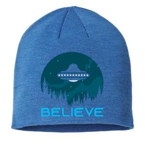 Alien Spaceship Believe Ufo Day Great Gift Sustainable Beanie