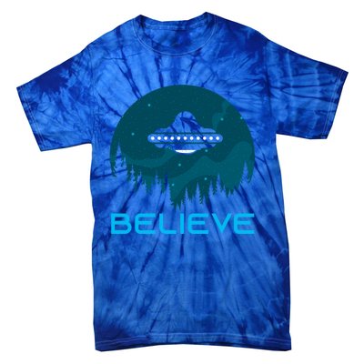 Alien Spaceship Believe Ufo Day Great Gift Tie-Dye T-Shirt