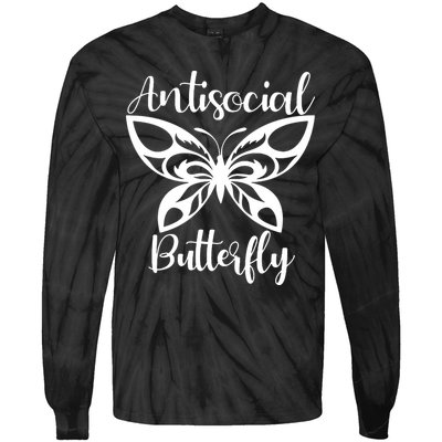 Anti Social Butterfly Tie-Dye Long Sleeve Shirt