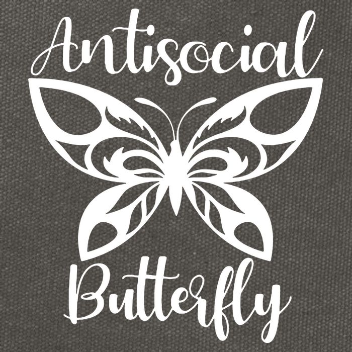 Anti Social Butterfly Cotton Canvas Backpack