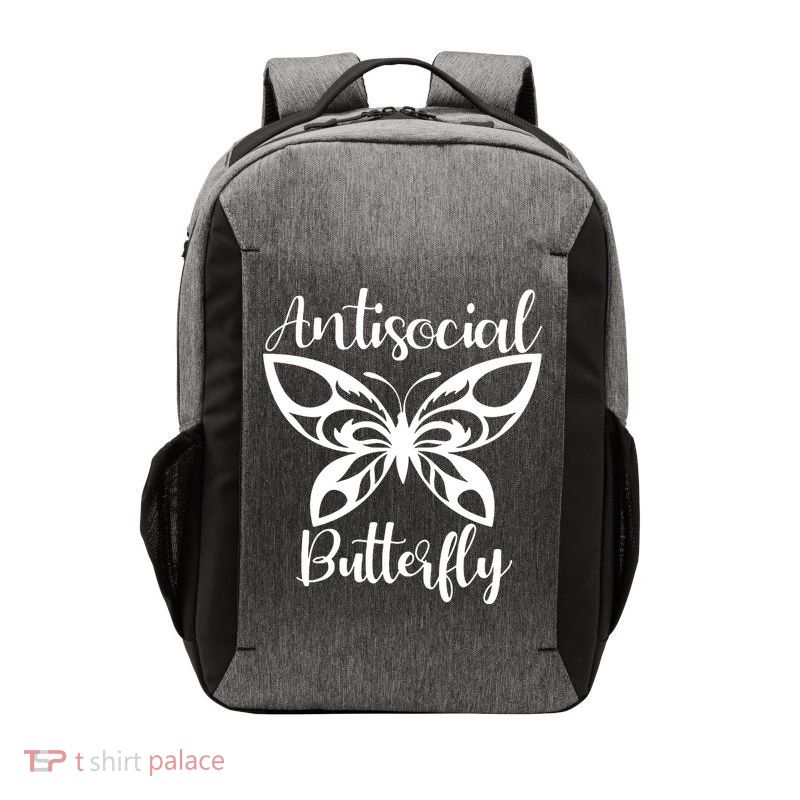 Anti Social Butterfly Vector Backpack
