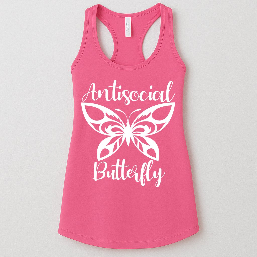 Anti Social Butterfly Womens Tank Top