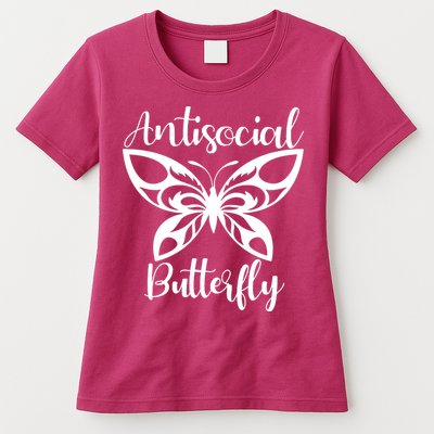 Anti Social Butterfly Womens T-Shirt