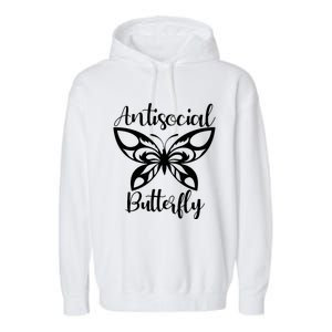 Anti Social Butterfly Garment-Dyed Fleece Hoodie