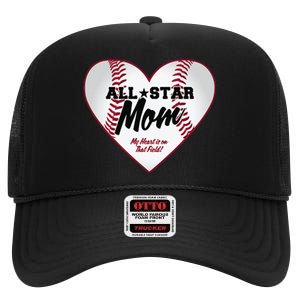 All Star Baseball Mom High Crown Mesh Back Trucker Hat