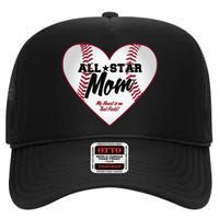 All Star Baseball Mom High Crown Mesh Back Trucker Hat