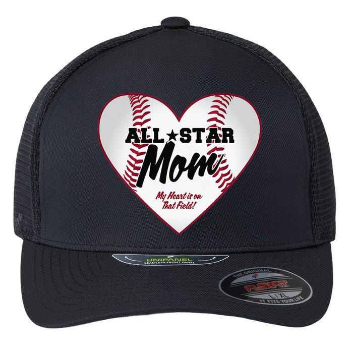 All Star Baseball Mom Flexfit Unipanel Trucker Cap