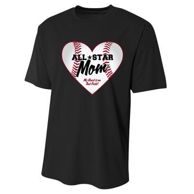 All Star Baseball Mom Performance Sprint T-Shirt