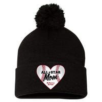 All Star Baseball Mom Pom Pom 12in Knit Beanie