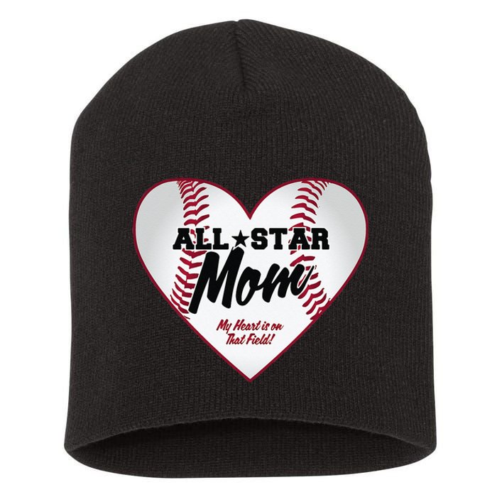 All Star Baseball Mom Short Acrylic Beanie