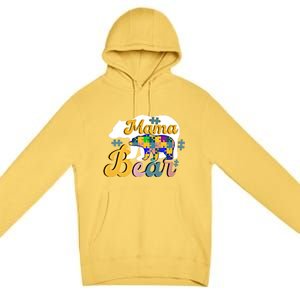 Autism Superpower Bear Mama Autism Awareness Day Funny Gift Premium Pullover Hoodie