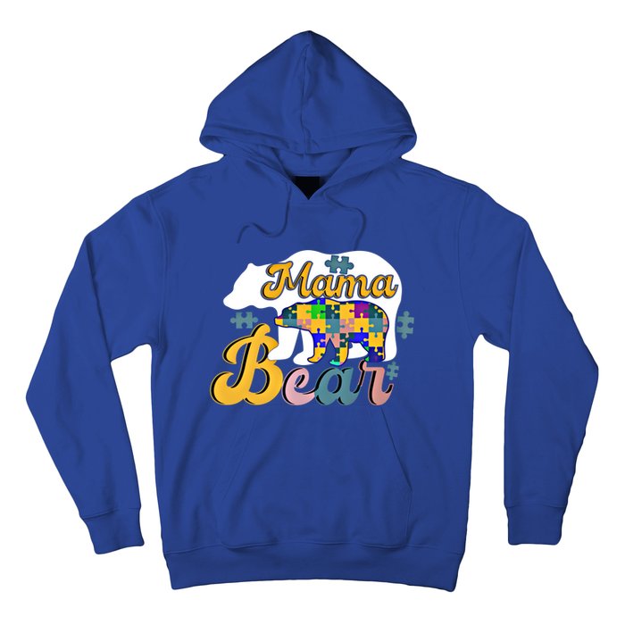 Autism Superpower Bear Mama Autism Awareness Day Funny Gift Hoodie