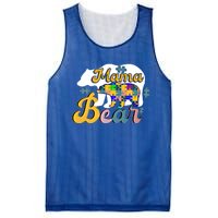 Autism Superpower Bear Mama Autism Awareness Day Funny Gift Mesh Reversible Basketball Jersey Tank