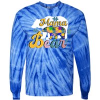 Autism Superpower Bear Mama Autism Awareness Day Funny Gift Tie-Dye Long Sleeve Shirt