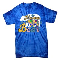 Autism Superpower Bear Mama Autism Awareness Day Funny Gift Tie-Dye T-Shirt