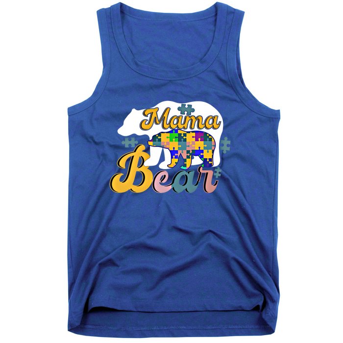 Autism Superpower Bear Mama Autism Awareness Day Funny Gift Tank Top