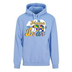 Autism Superpower Bear Mama Autism Awareness Day Funny Gift Unisex Surf Hoodie