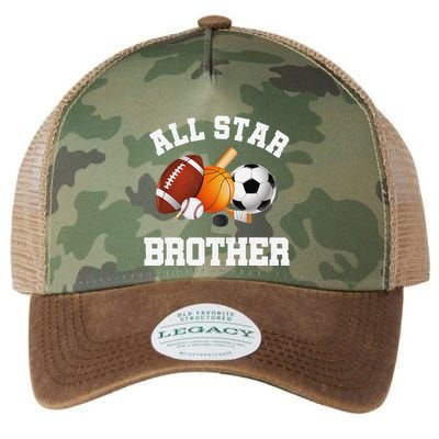All Star Brother Brother Of The Birthday Boy Sports Legacy Tie Dye Trucker Hat