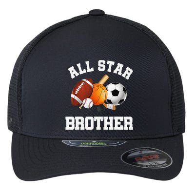 All Star Brother Brother Of The Birthday Boy Sports Flexfit Unipanel Trucker Cap