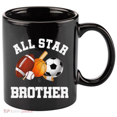All Star Brother Brother Of The Birthday Boy Sports 11oz C Handle Ceramic Mug