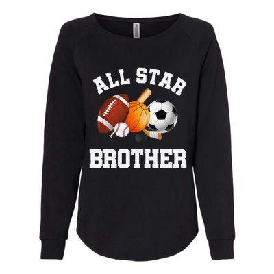 All Star Brother Brother Of The Birthday Boy Sports Womens California Wash Sweatshirt